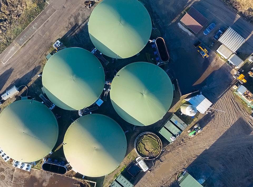 Biogasanlage von oben