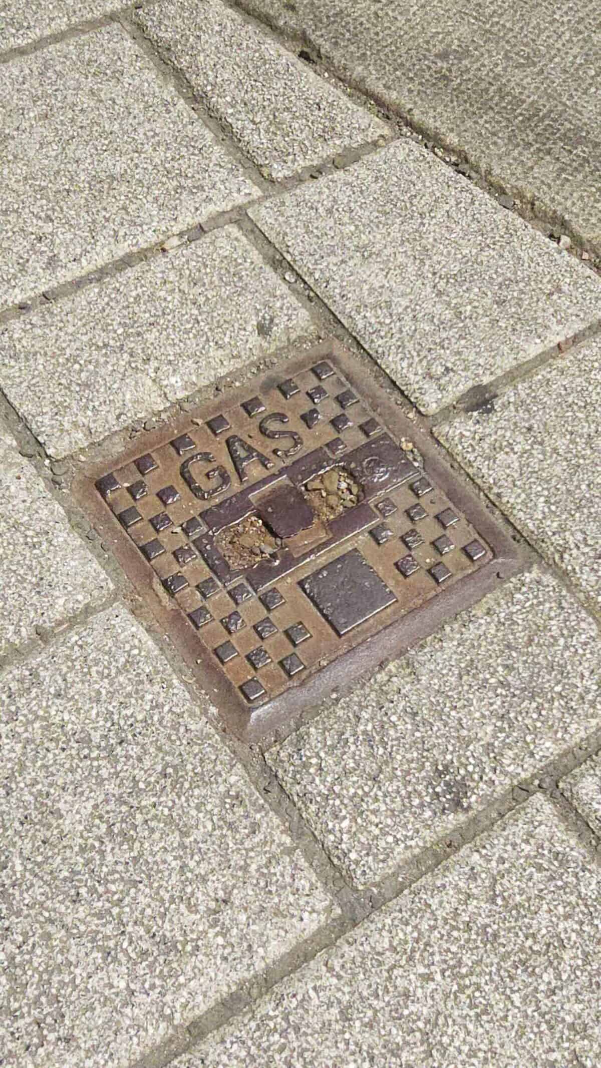 Gas-Bodenmarkierung
