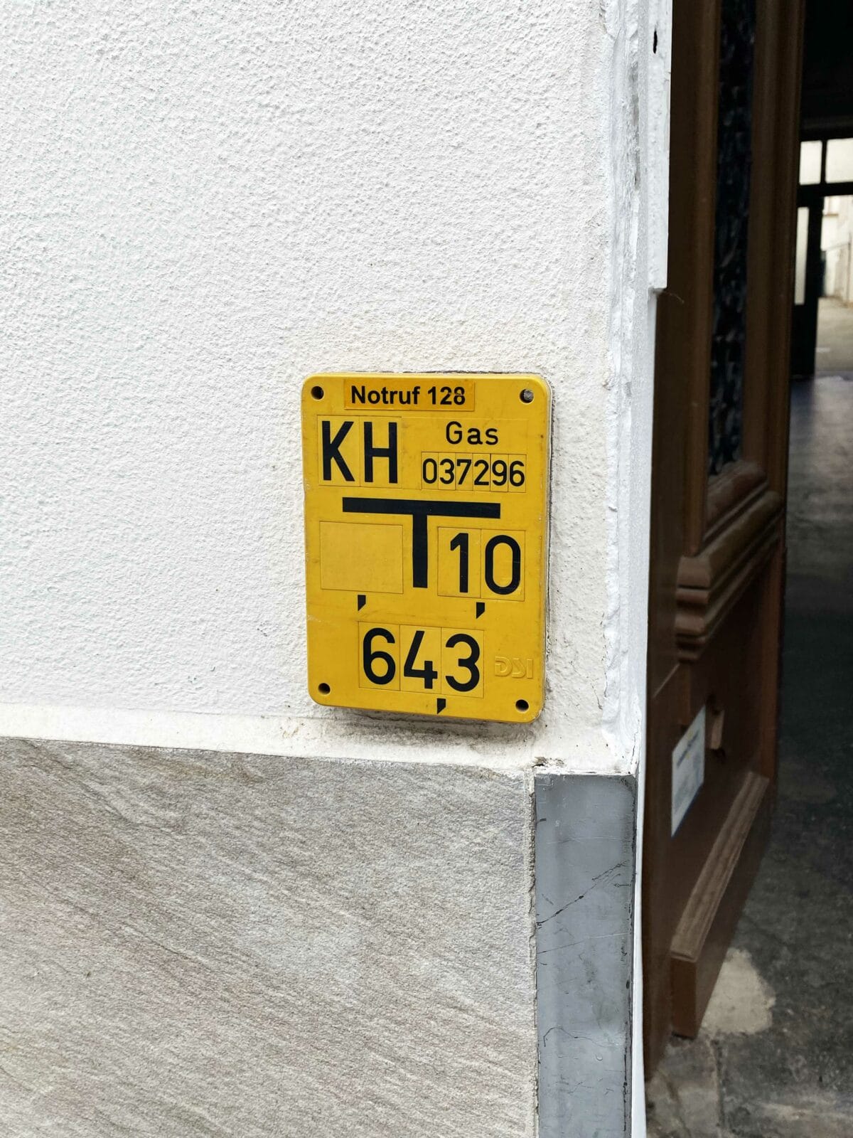 Ein Gasmarker in der Stadt